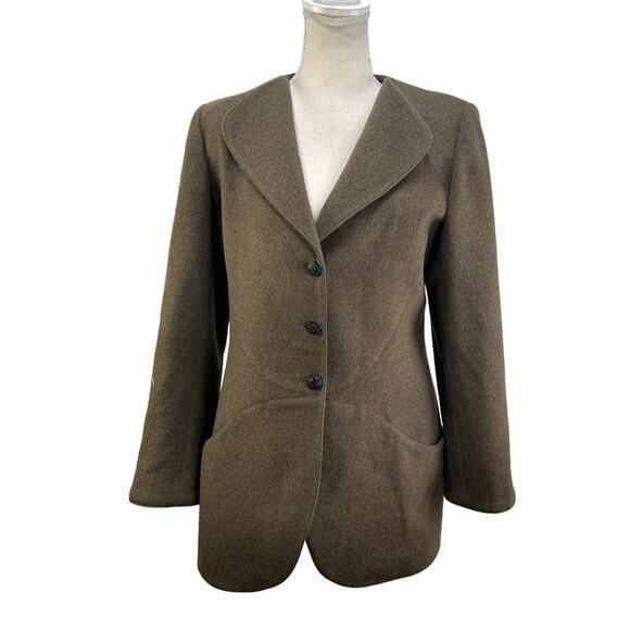 Calvin Klein Wool Blazer Green Preppy Corpcore - Picture 1 of 7